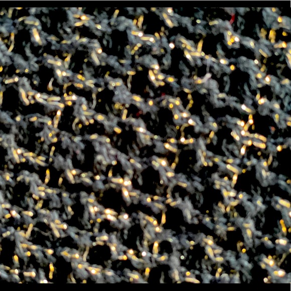 Black with Gold Woven Sweater - Picture 4 of 5